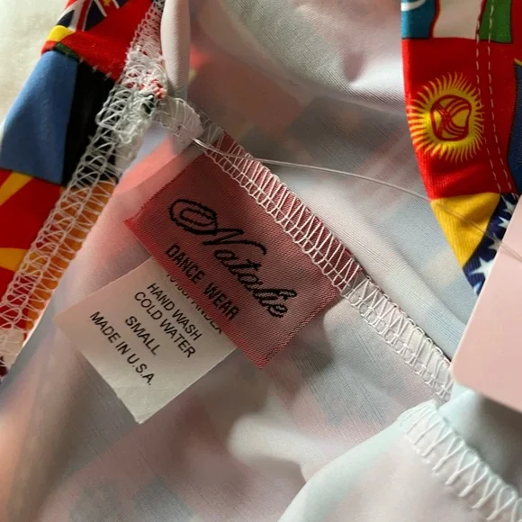 NWT: Natalie Dancewear world flag leggings - Picture 4 of 7